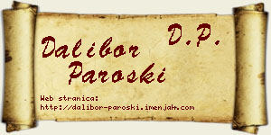 Dalibor Paroški vizit kartica